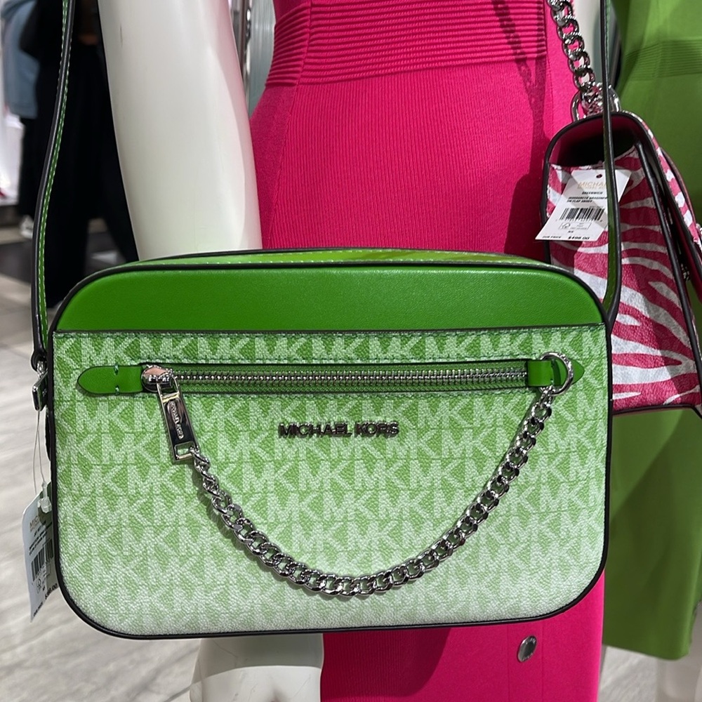 Michael Kors Jet Set Large Ombré Signature Logo Crossbody Body
Jungle Green 
NWT - Picture 6 of 16